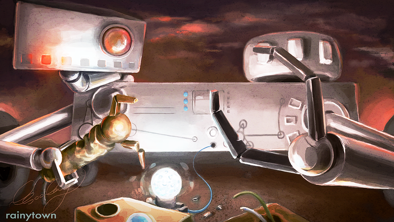 Illustration for article titled A Collection of Incredible and Inspiring Mars Curiosity Rover Art